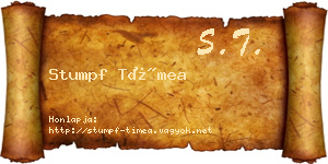 Stumpf Tímea névjegykártya