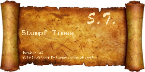 Stumpf Tímea névjegykártya