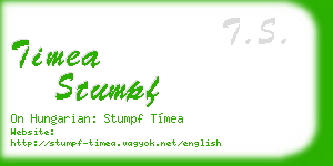 timea stumpf business card
